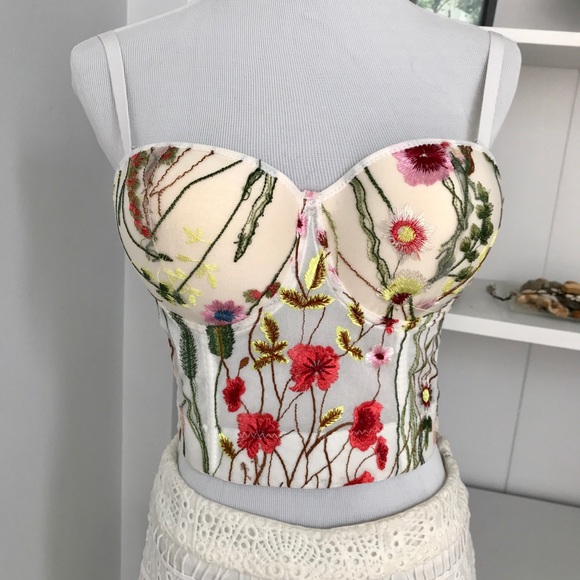 NWOT Floral Bustier - Picture 2 of 7